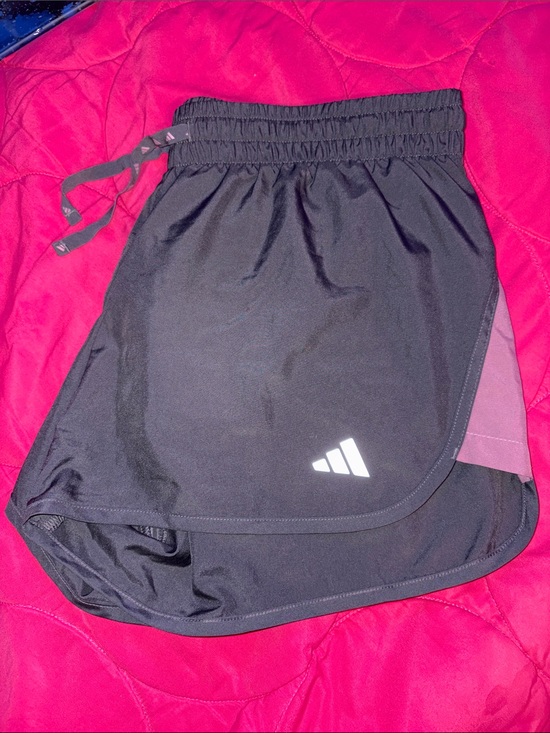 adidas Pants - adidas Grey Shorts with Pink Side Panel